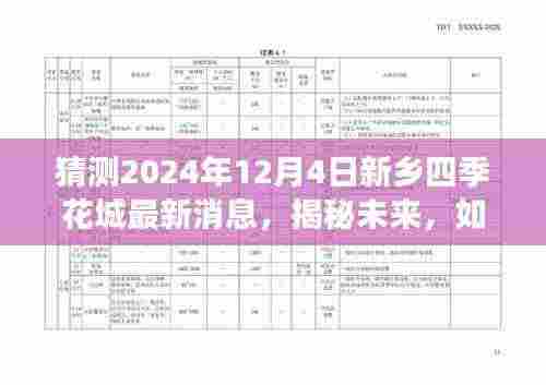 揭秘未来，新乡四季花城最新消息（预测至2024年12月4日）如何获取与解读？