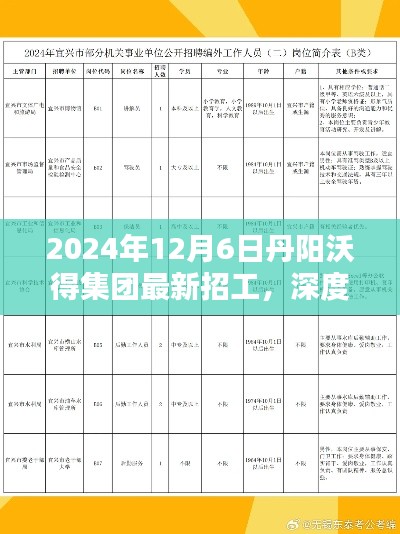 丹阳沃得集团最新招工深度解析与体验报告揭秘,2024年招工介绍及求职体验分享