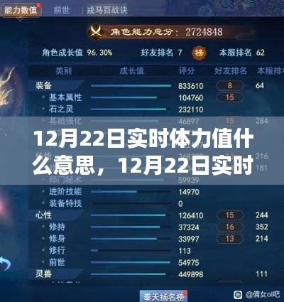 12月22日实时体力值概念解析与个人观点探讨,深度理解与应用体验分享