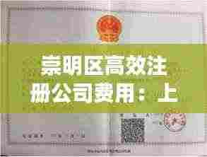 崇明区高效注册公司费用:上海崇明区公司注册