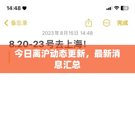今日离沪动态更新，最新消息汇总