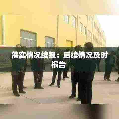 落实情况续报:后续情况及时报告