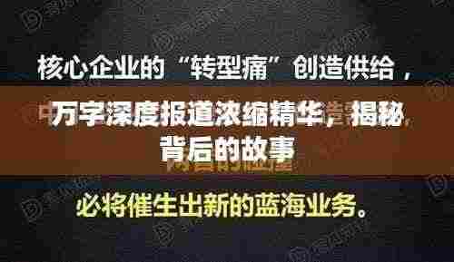 万字深度报道浓缩精华，揭秘背后的故事