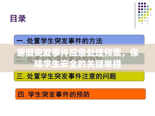 寒假突发事件应急处理预案,保障学生安全的关键举措