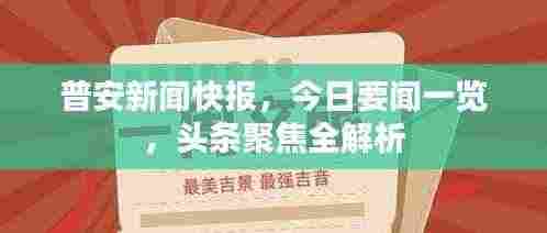 普安新闻快报,今日要闻一览,头条聚焦全解析