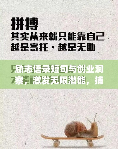 励志语录短句与创业洞察，激发无限潜能，捕捉成功机遇