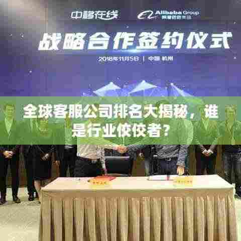 全球客服公司排名大揭秘，谁是行业佼佼者？